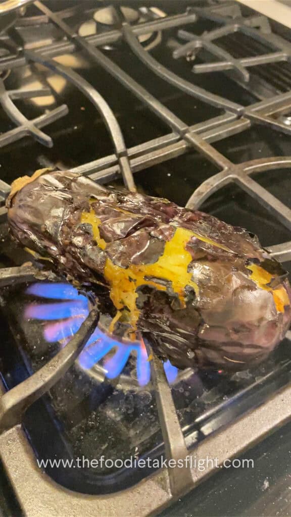 roasting eggplant