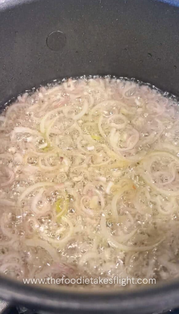 frying shallots