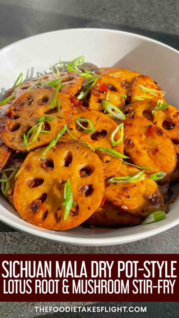 lotus root & mushroom stir-fry mala dry pot inspired