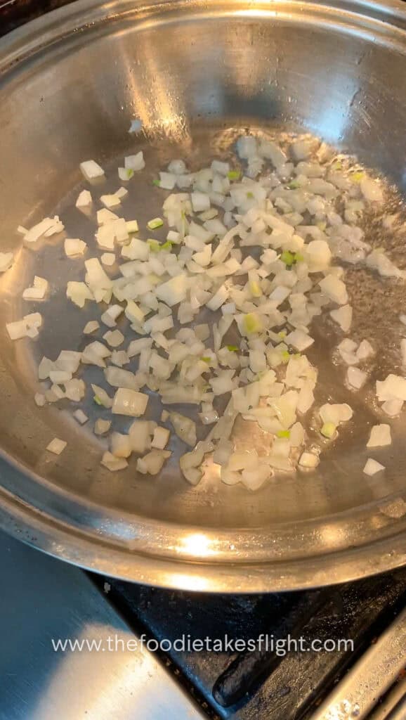 sautéing onion