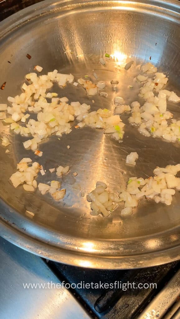 sautéing onion