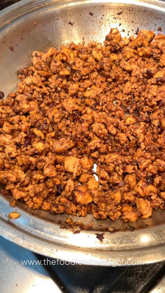 minced tofu with spicy black bean sauce