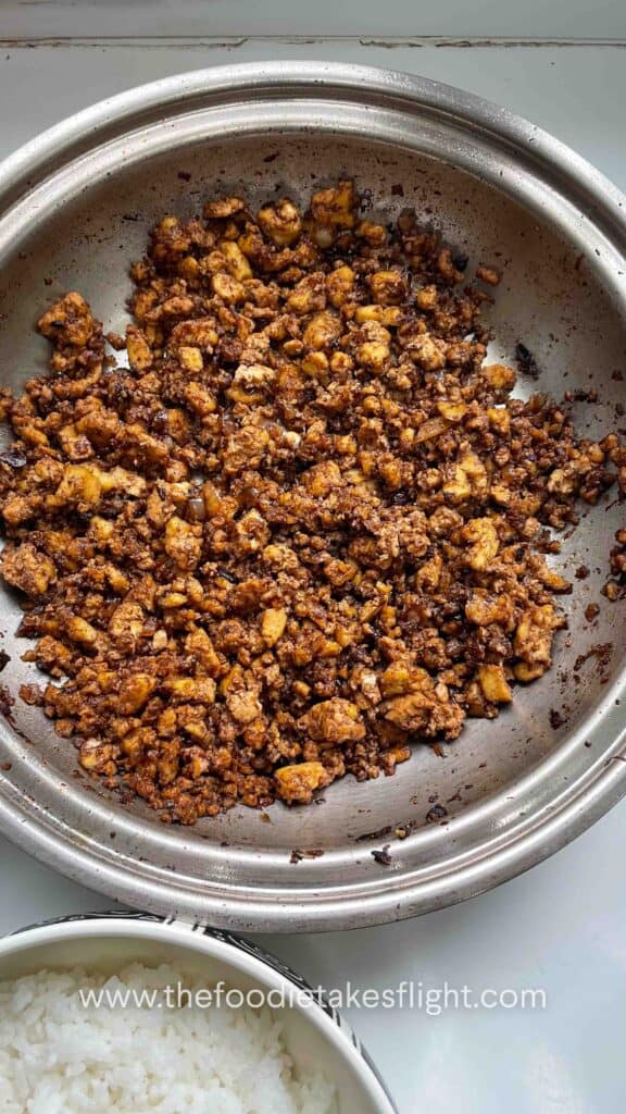 minced tofu with spicy black bean sauce