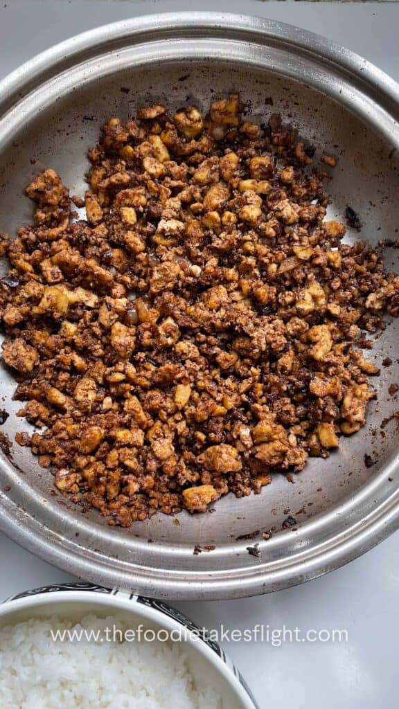 minced tofu with spicy black bean sauce