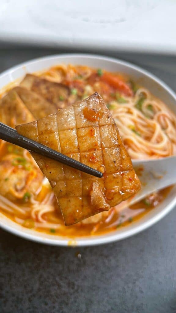 Vietnamese inspired tomato noodle soup