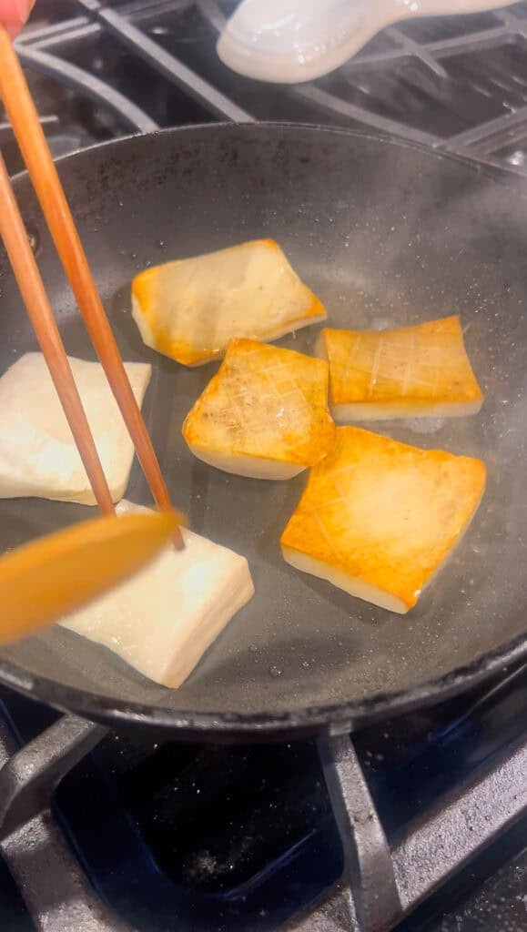 searing king oyster mushrooms