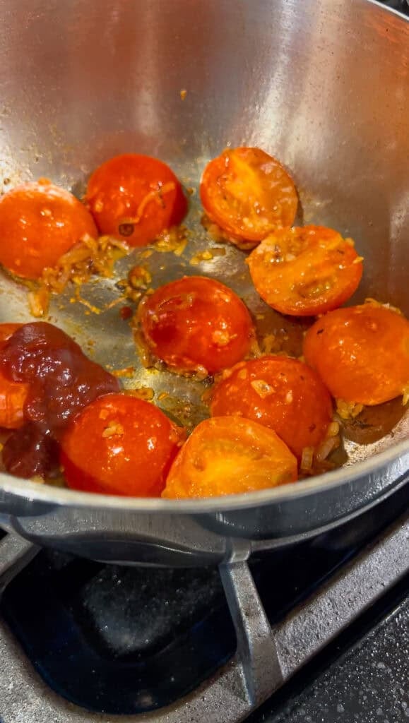 cooking down tomatoes