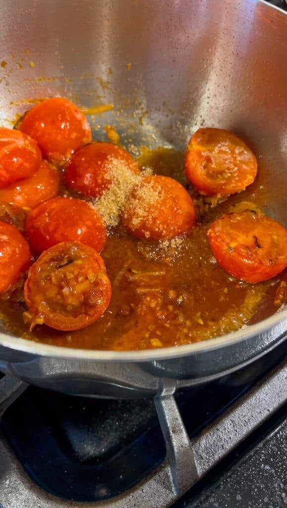 cooking down tomatoes
