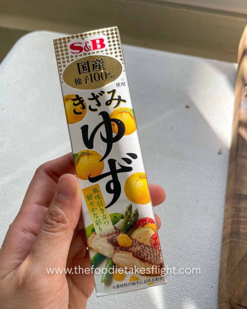 a tube of s&b yuzu paste