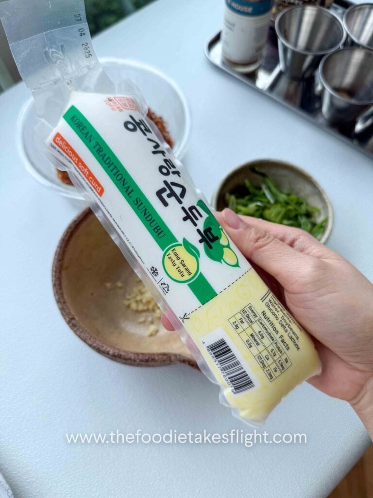 tube of cold silken tofu