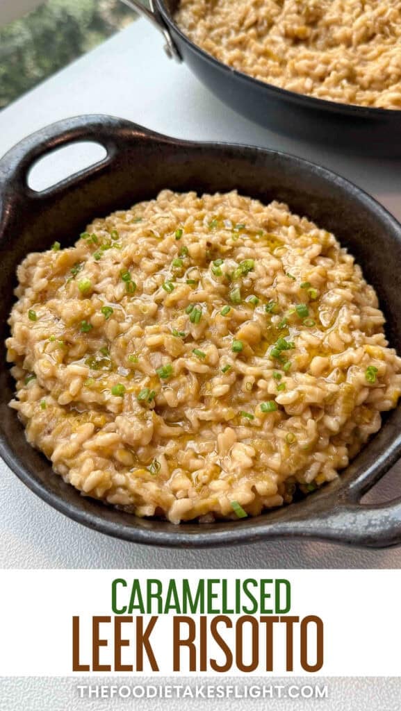 caramelised leeks risotto