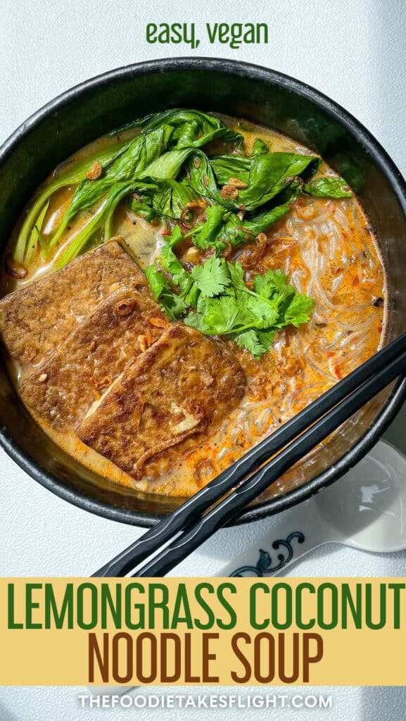 spicy lemongrass coconut noodle soup