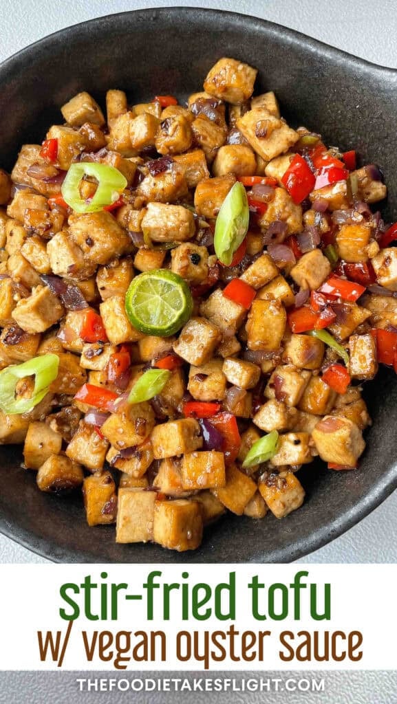 stir-fried tofu with veg oyster sauce