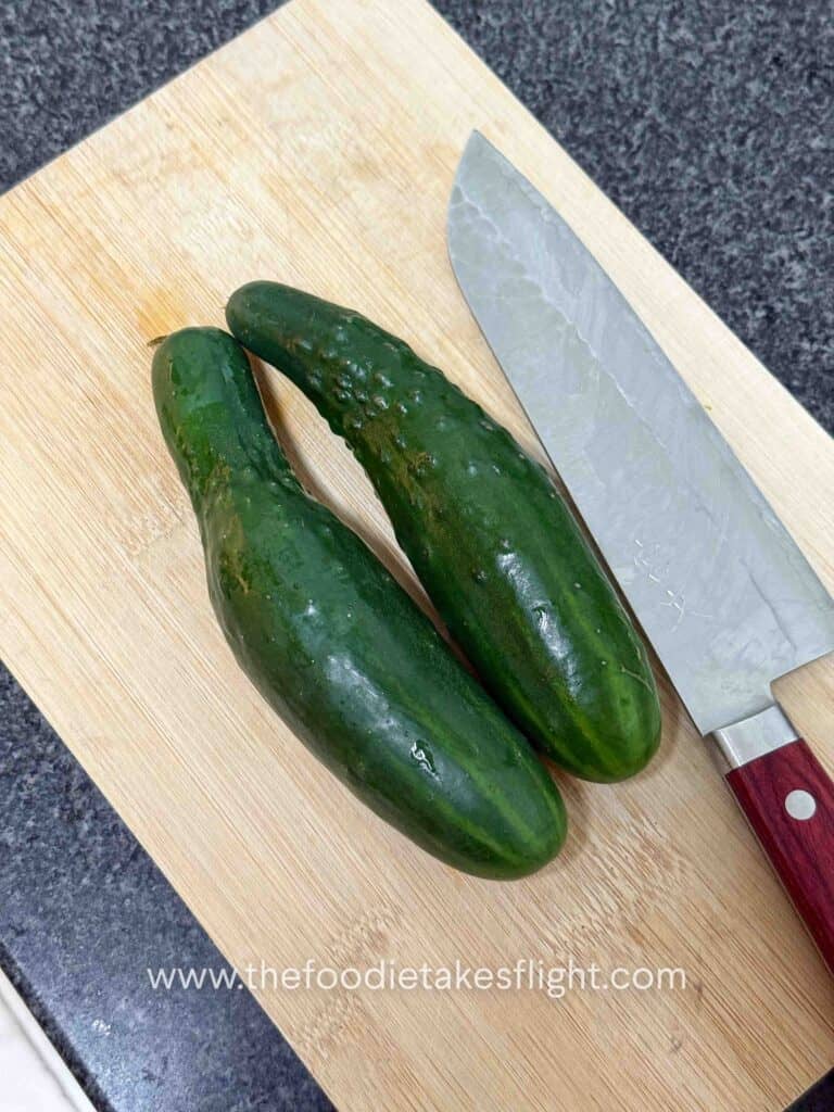 two whole cucumbers