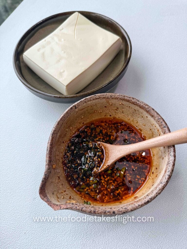 All-around dipping sauce and cold silken tofu