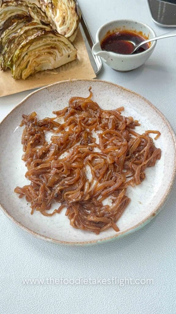 caramelised onions on a plate
