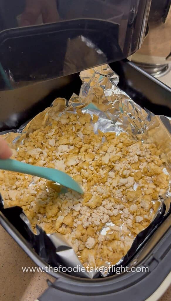 air-fried crumbled tofu