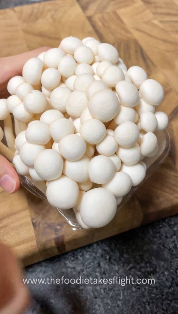 white shimeji mushrooms