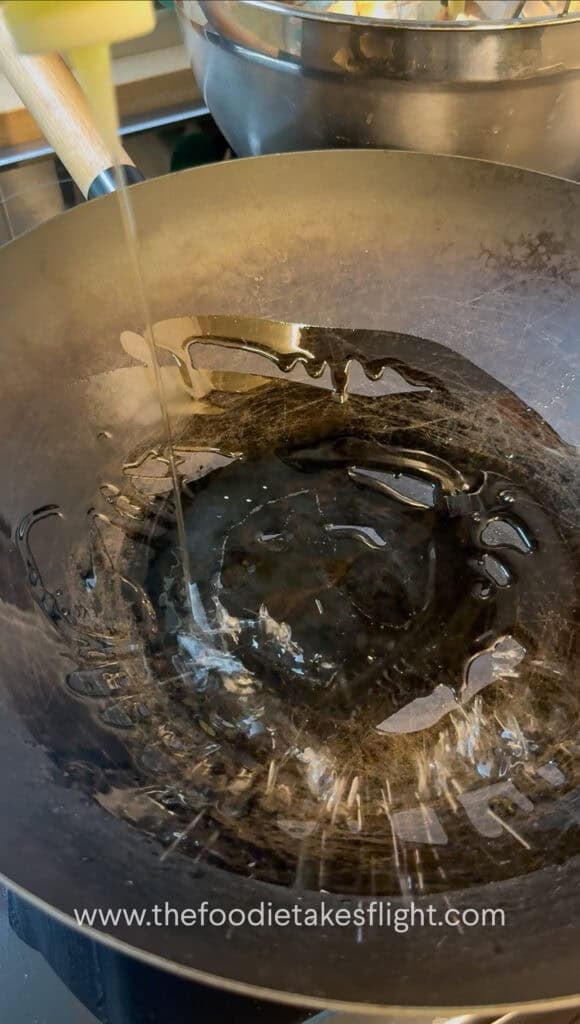 oiled wok