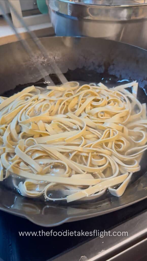 blanching the tofu or beancurd skin