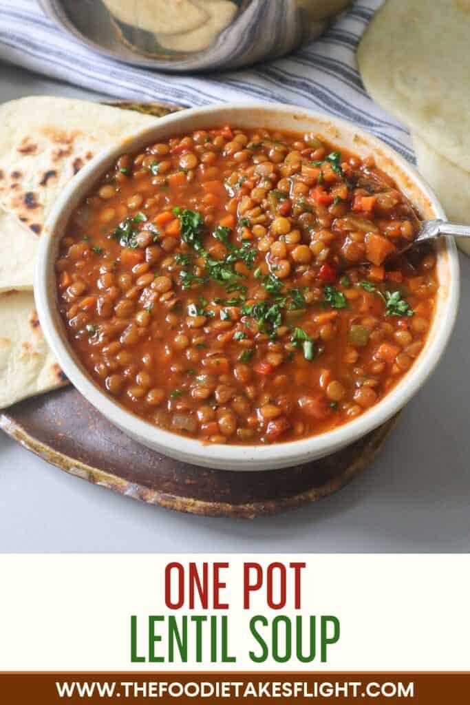 one pot hearty lentil soup
