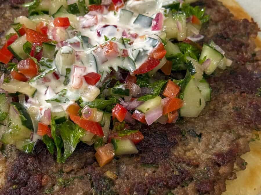 Greek-Style Smashed Kebab Pitas