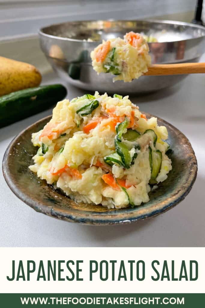 Japanese potato salad in a bowl
